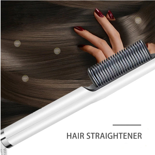 HQT-909B Electric Professional Hair Straightening Brush – Salon Smoothness in 30 Seconds!