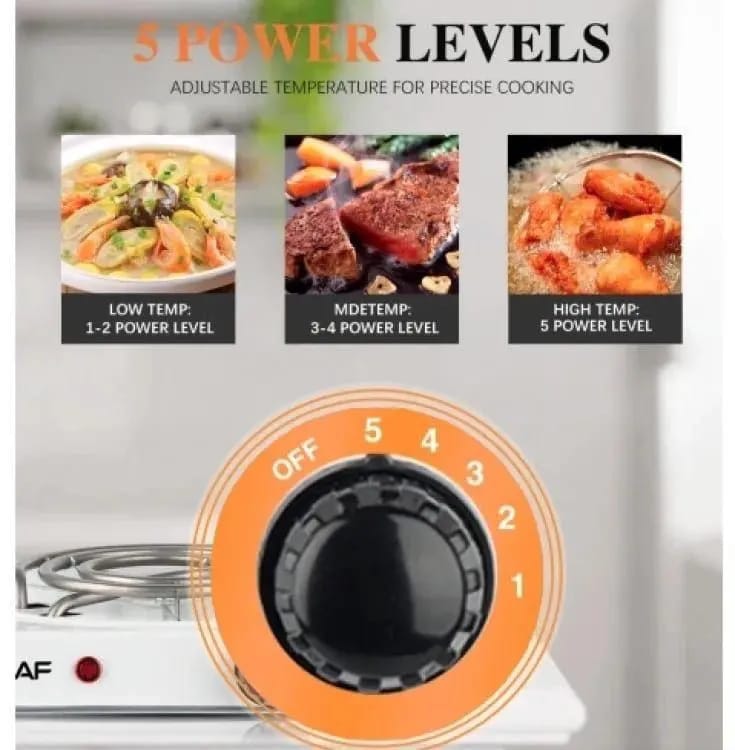 Electric Stove for cooking, Hot Plate heat up in just 2 mins, 1000W