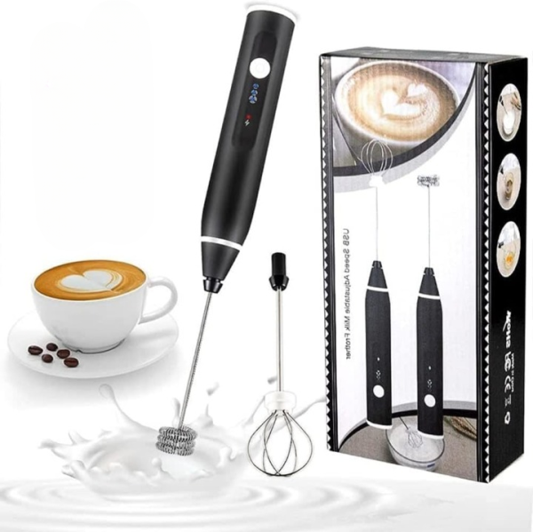 Rechargeable Electric Coffee Mixer & Egg Beater – Quick Frothing & Whisking | Cordless & Powerful