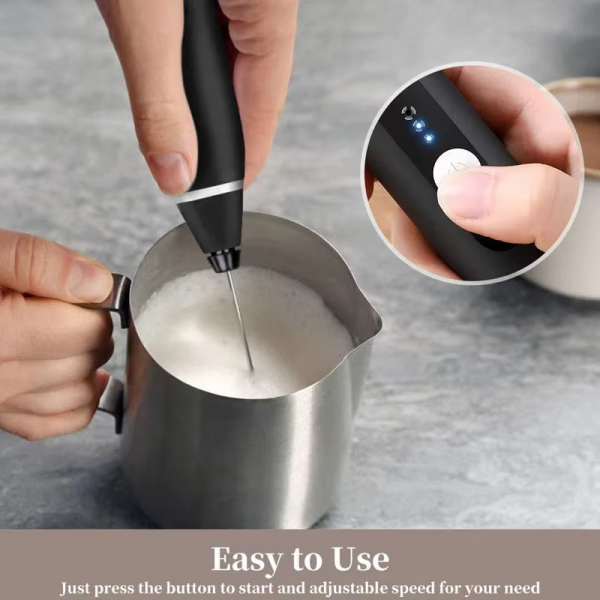 Rechargeable Electric Coffee Mixer & Egg Beater – Quick Frothing & Whisking | Cordless & Powerful