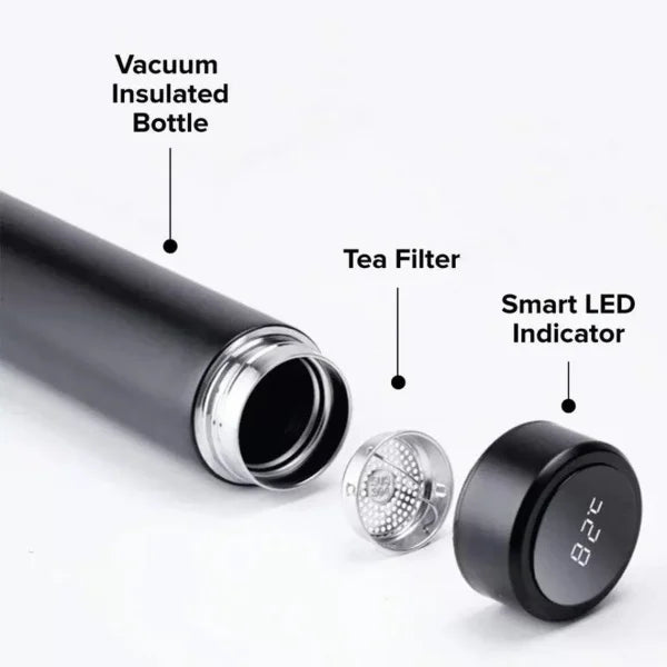temperature Display Vacuum Insulated Water Bottle – Premium Stainless Steel Thermo Flask